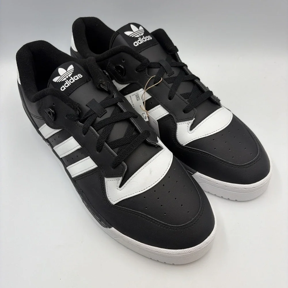 Adidas Rivalry Low Black White Mens Size 16 FZ6327 Casual Sneakers Shoes